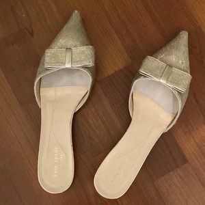 Kate Spade Silver Shoes with Bow